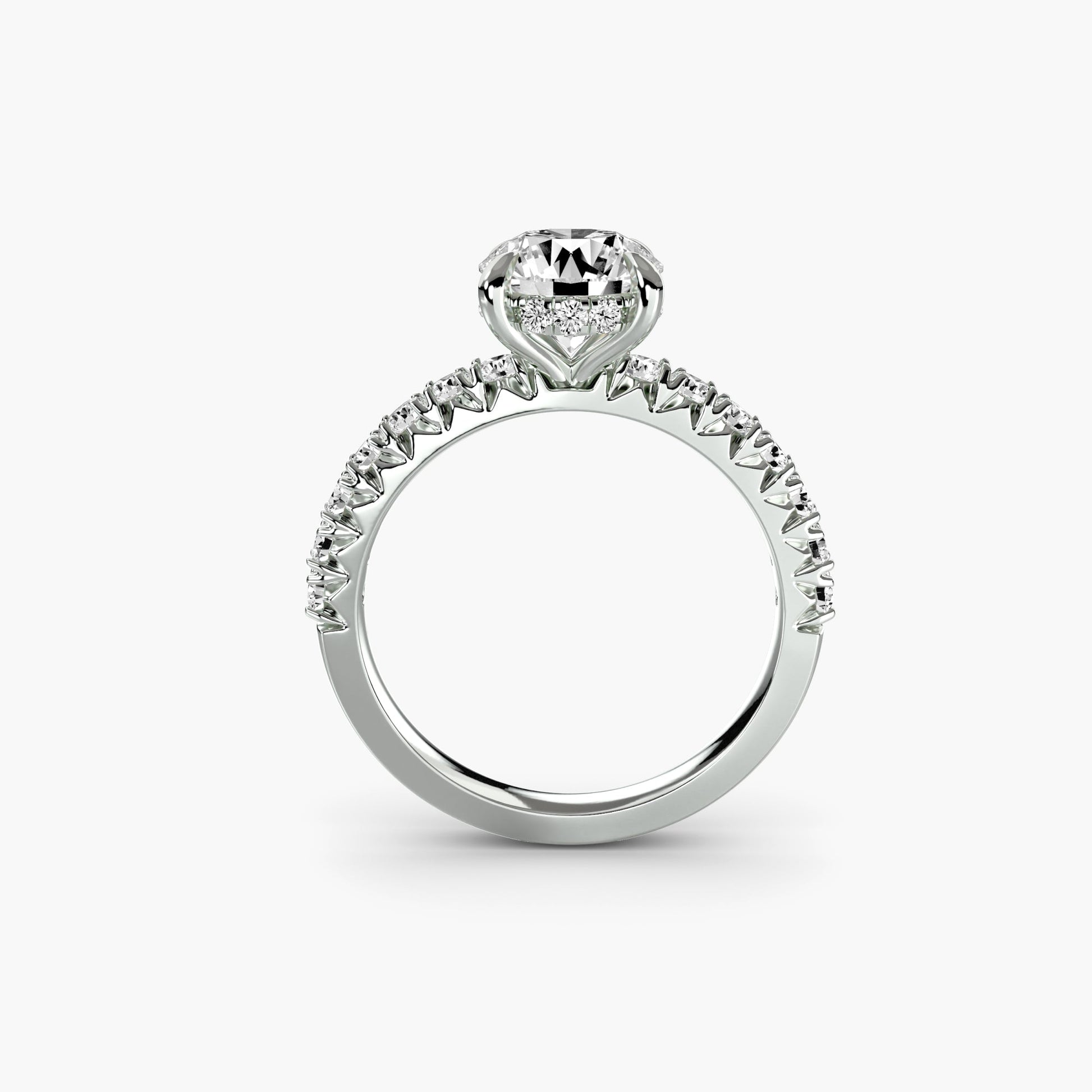 Solitaire with Pavé 6 - AYKA JEWELS