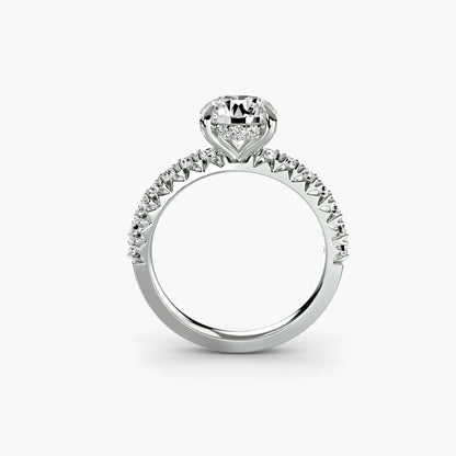Solitaire with Pavé 6 - AYKA JEWELS
