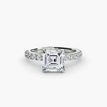 Solitaire with Pavé 6 - AYKA JEWELS