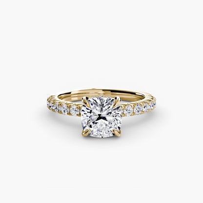 Solitaire with Pavé 6 - AYKA JEWELS