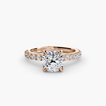 Solitaire with Pavé 6 - AYKA JEWELS