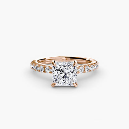 Solitaire with Pavé 6 - AYKA JEWELS