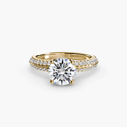 Solitaire with Pavé - AYKA JEWELS