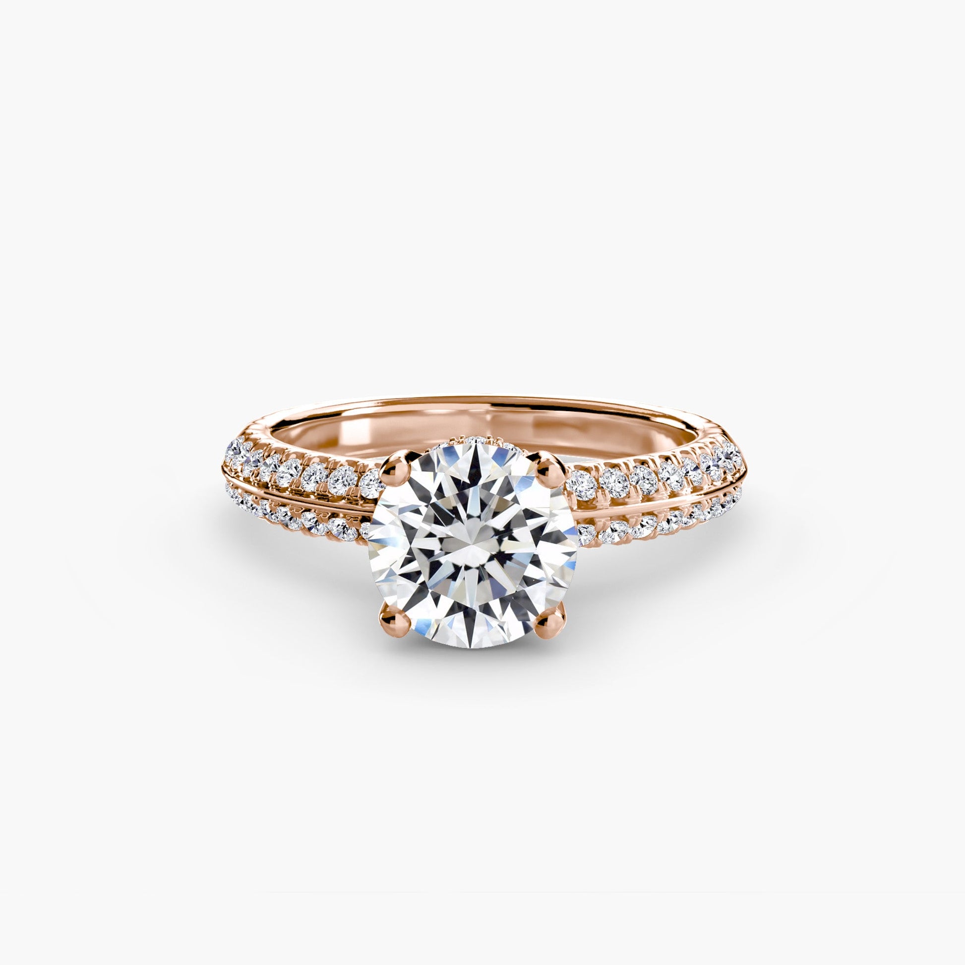 Solitaire with Pavé - AYKA JEWELS