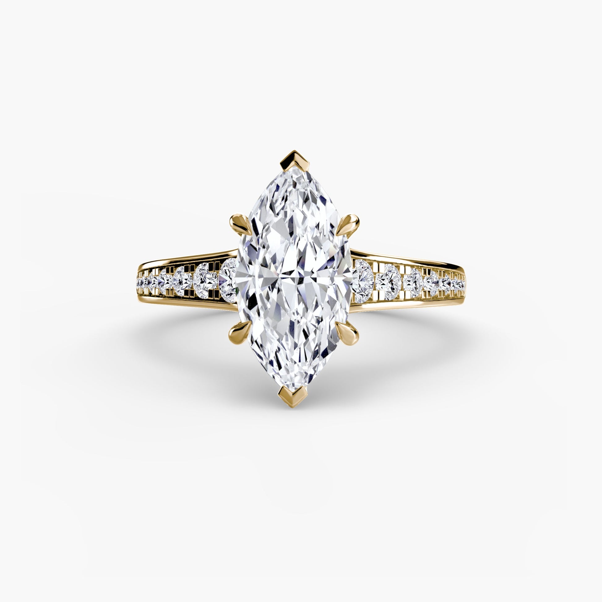 Solitaire with Pavé 7 - AYKA JEWELS