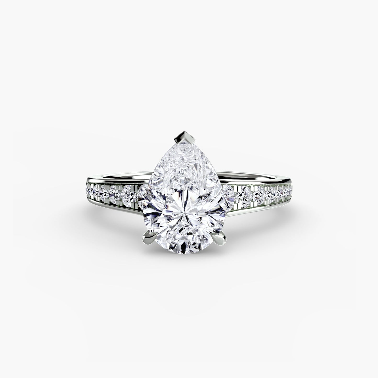 Solitaire with Pavé 7 - AYKA JEWELS