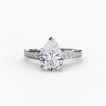 Solitaire with Pavé 7 - AYKA JEWELS