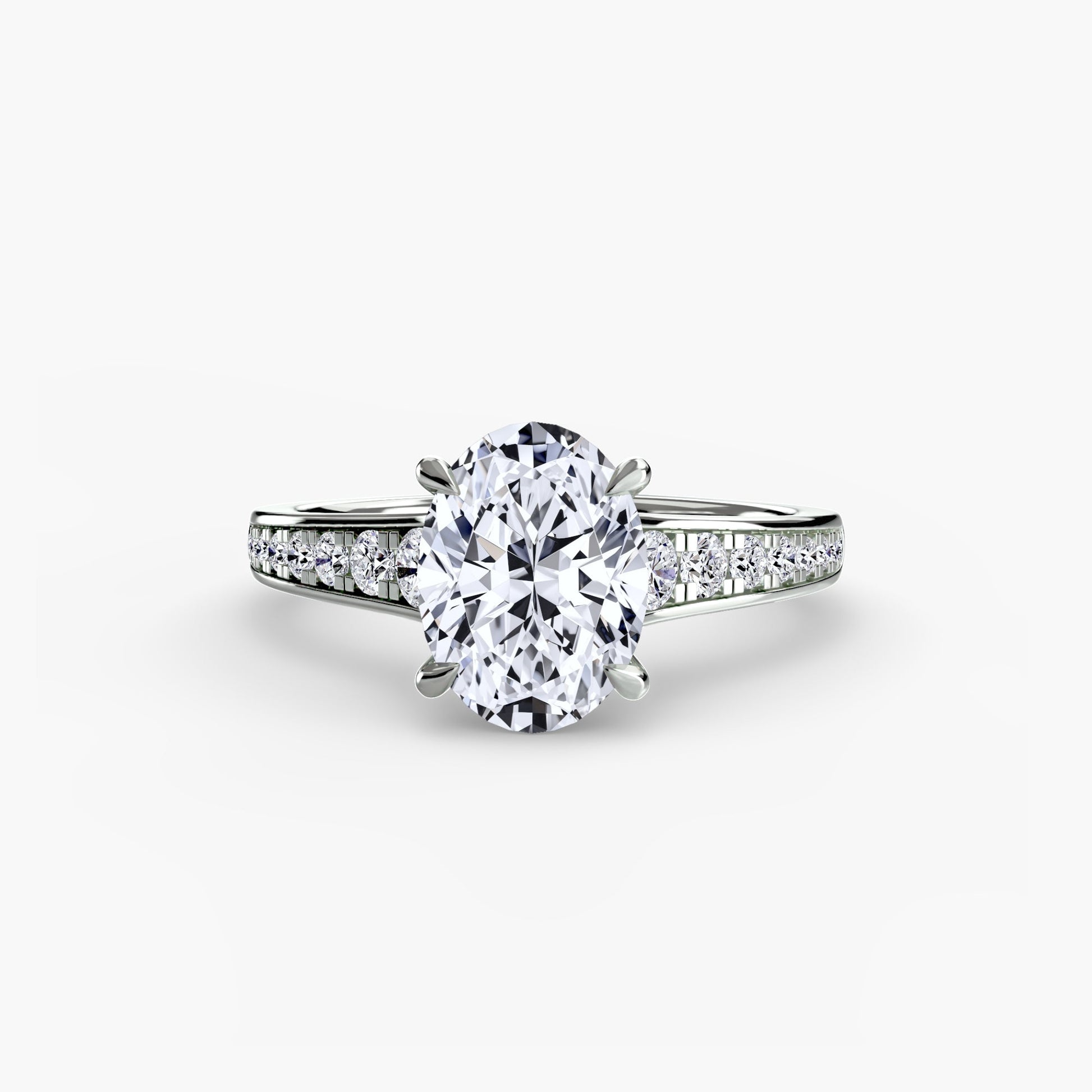 Solitaire with Pavé 7 - AYKA JEWELS