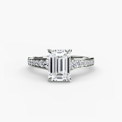 Solitaire with Pavé 7 - AYKA JEWELS