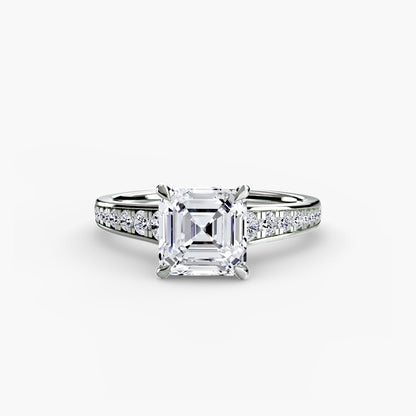 Solitaire with Pavé 7 - AYKA JEWELS