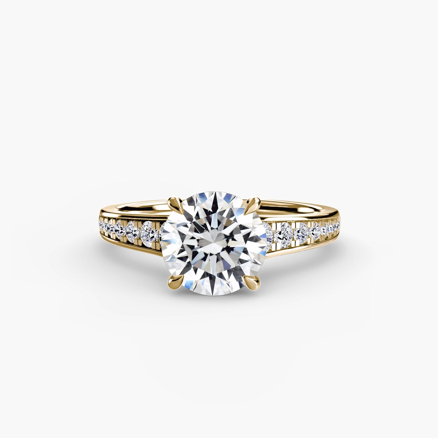 Solitaire with Pavé 7 - AYKA JEWELS