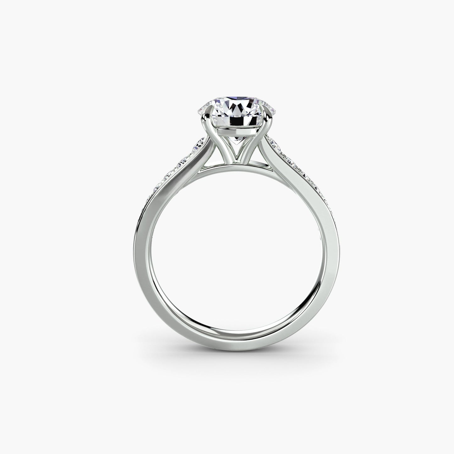 Solitaire with Pavé 7 - AYKA JEWELS