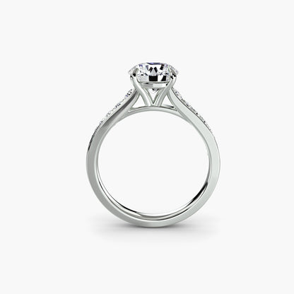 Solitaire with Pavé 7 - AYKA JEWELS