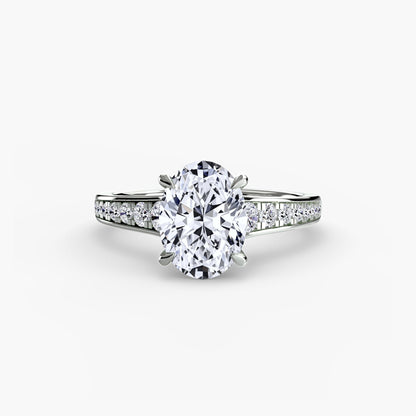 Solitaire with Pavé 7 - AYKA JEWELS