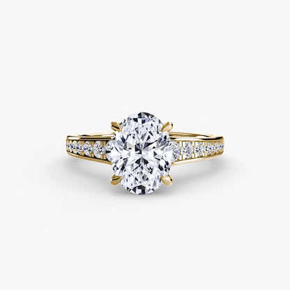 Solitaire with Pavé 7 - AYKA JEWELS