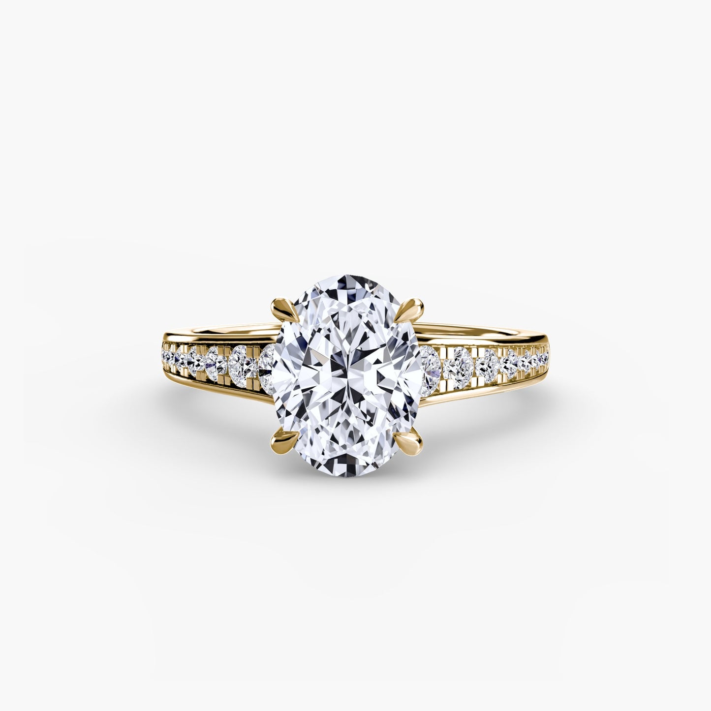 Solitaire with Pavé 7 - AYKA JEWELS