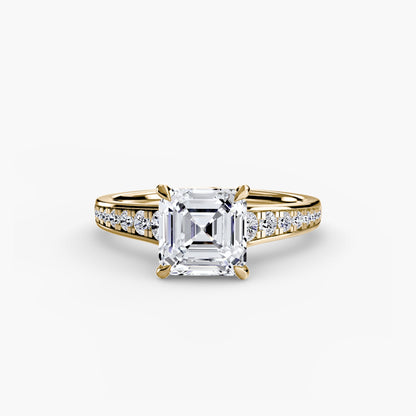 Solitaire with Pavé 7 - AYKA JEWELS