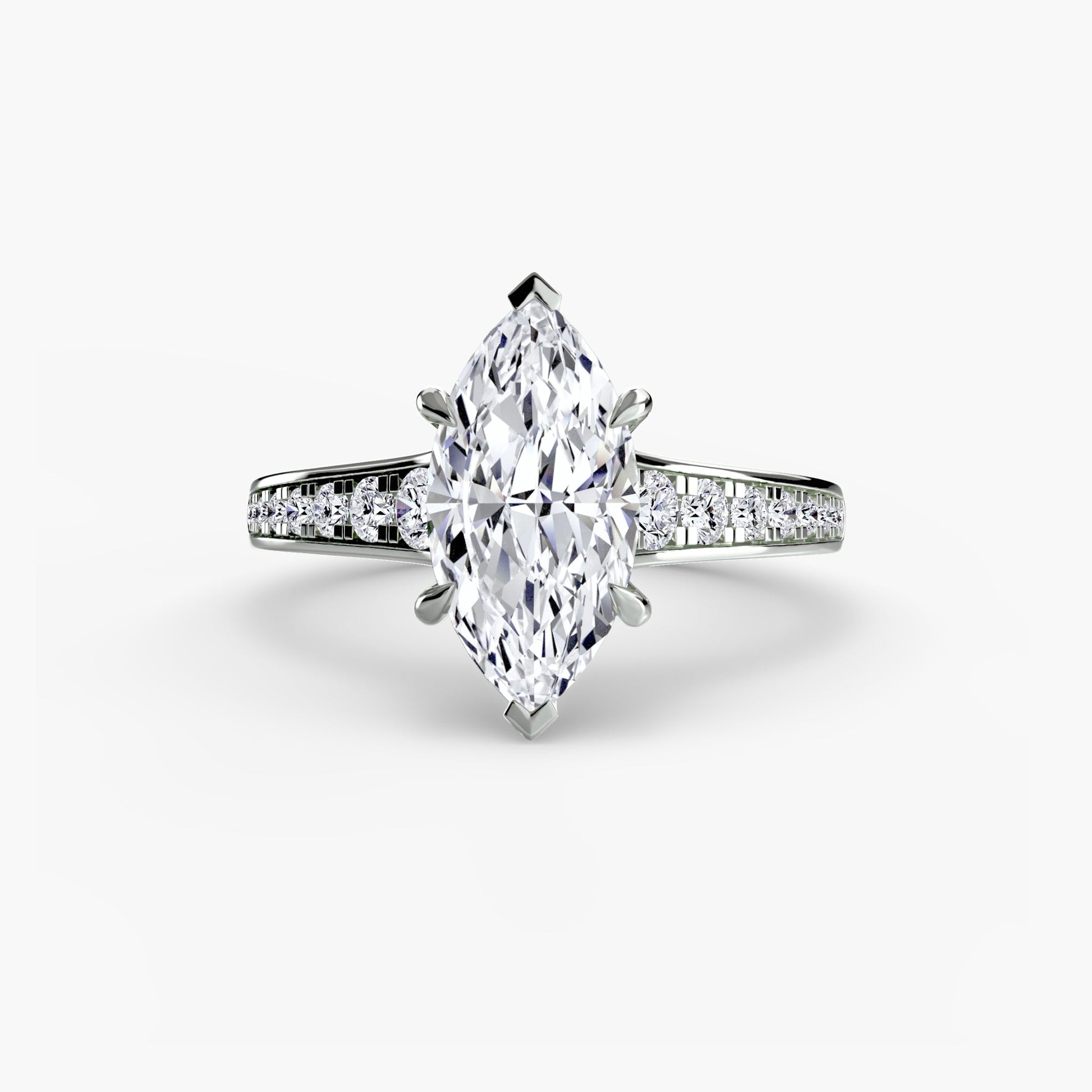 Solitaire with Pavé 7 - AYKA JEWELS