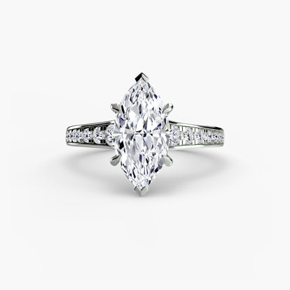 Solitaire with Pavé 7 - AYKA JEWELS