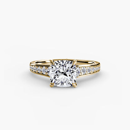Solitaire with Pavé 7 - AYKA JEWELS