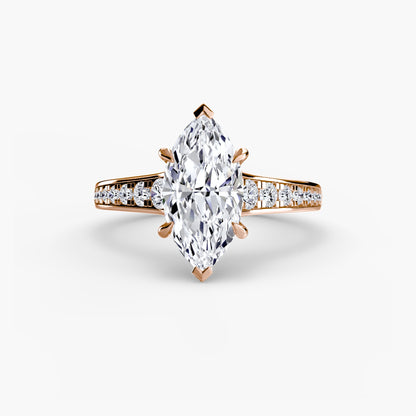 Solitaire with Pavé 7 - AYKA JEWELS