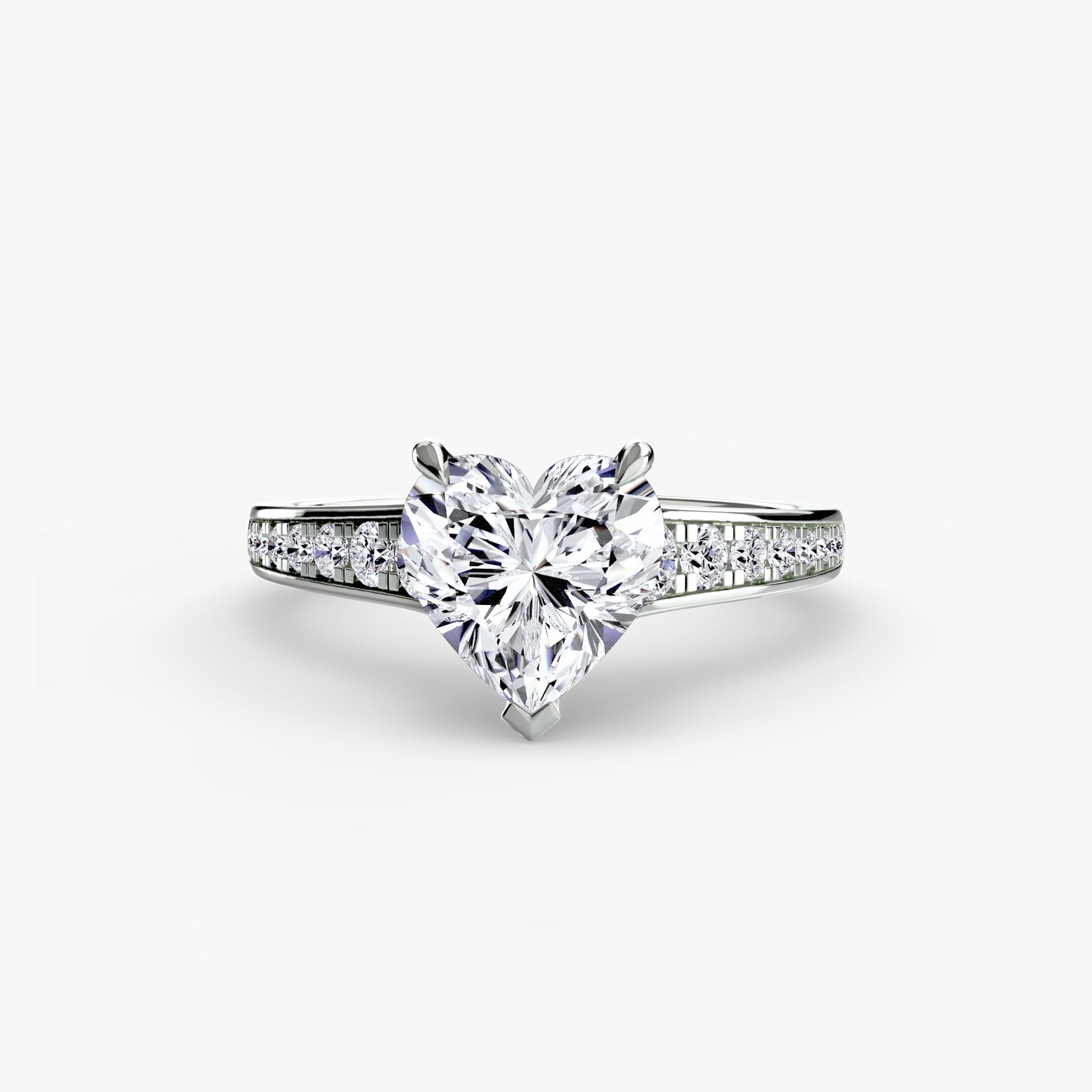 Solitaire with Pavé 7 - AYKA JEWELS