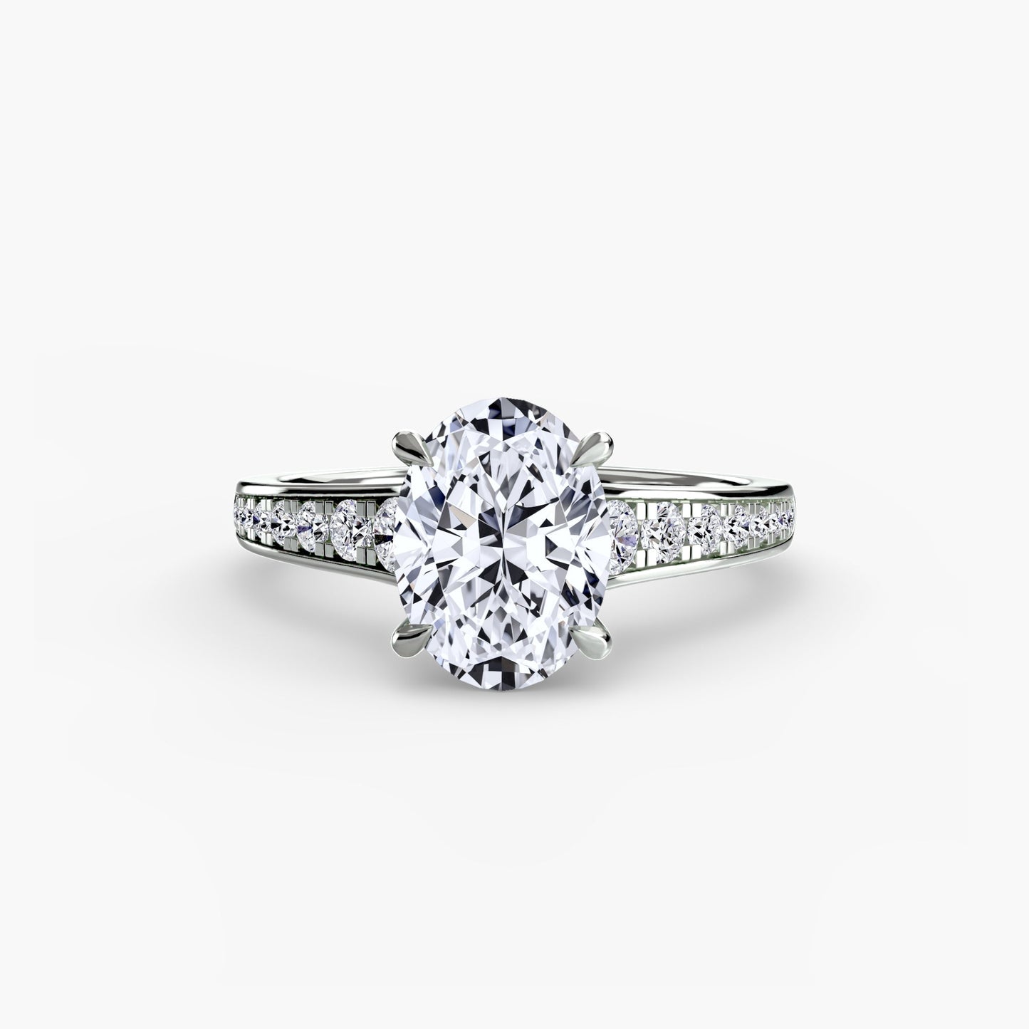 Solitaire with Pavé 7 - AYKA JEWELS