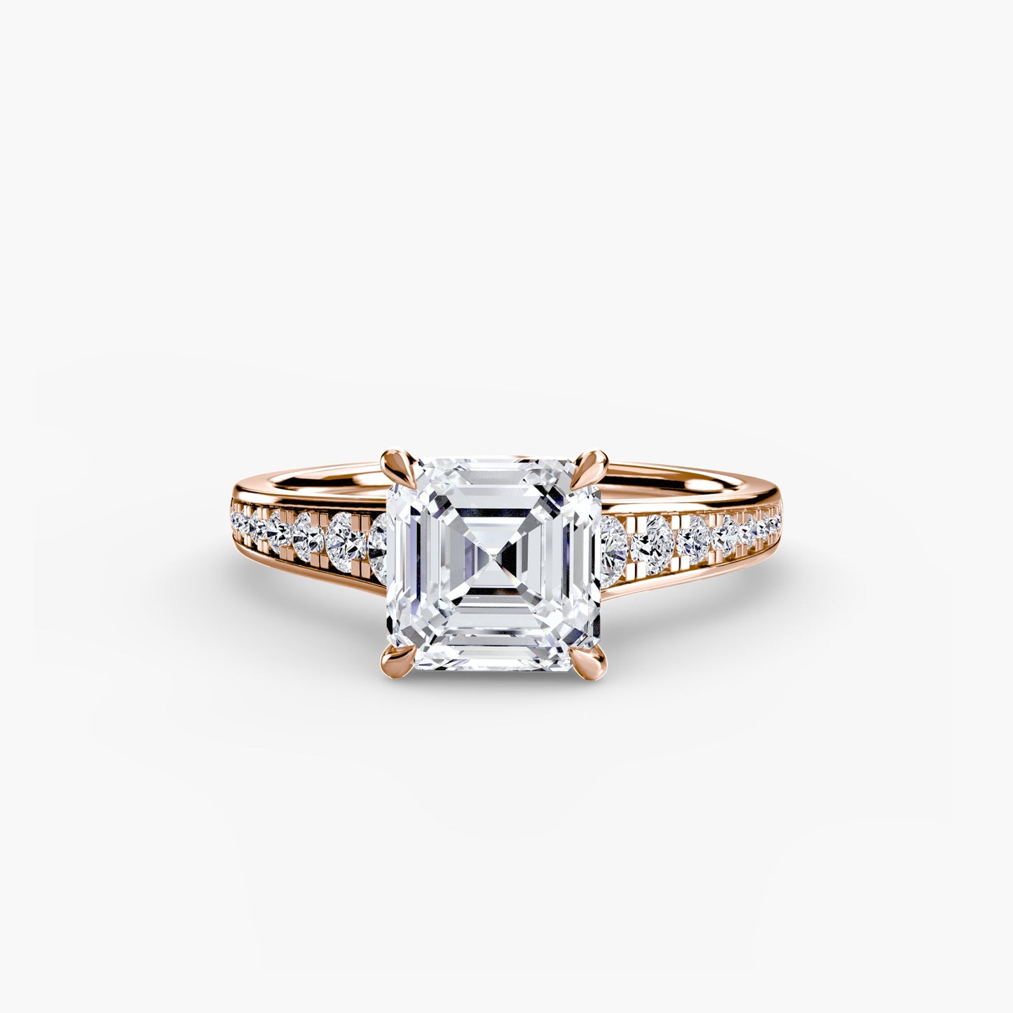 Solitaire with Pavé 7 - AYKA JEWELS