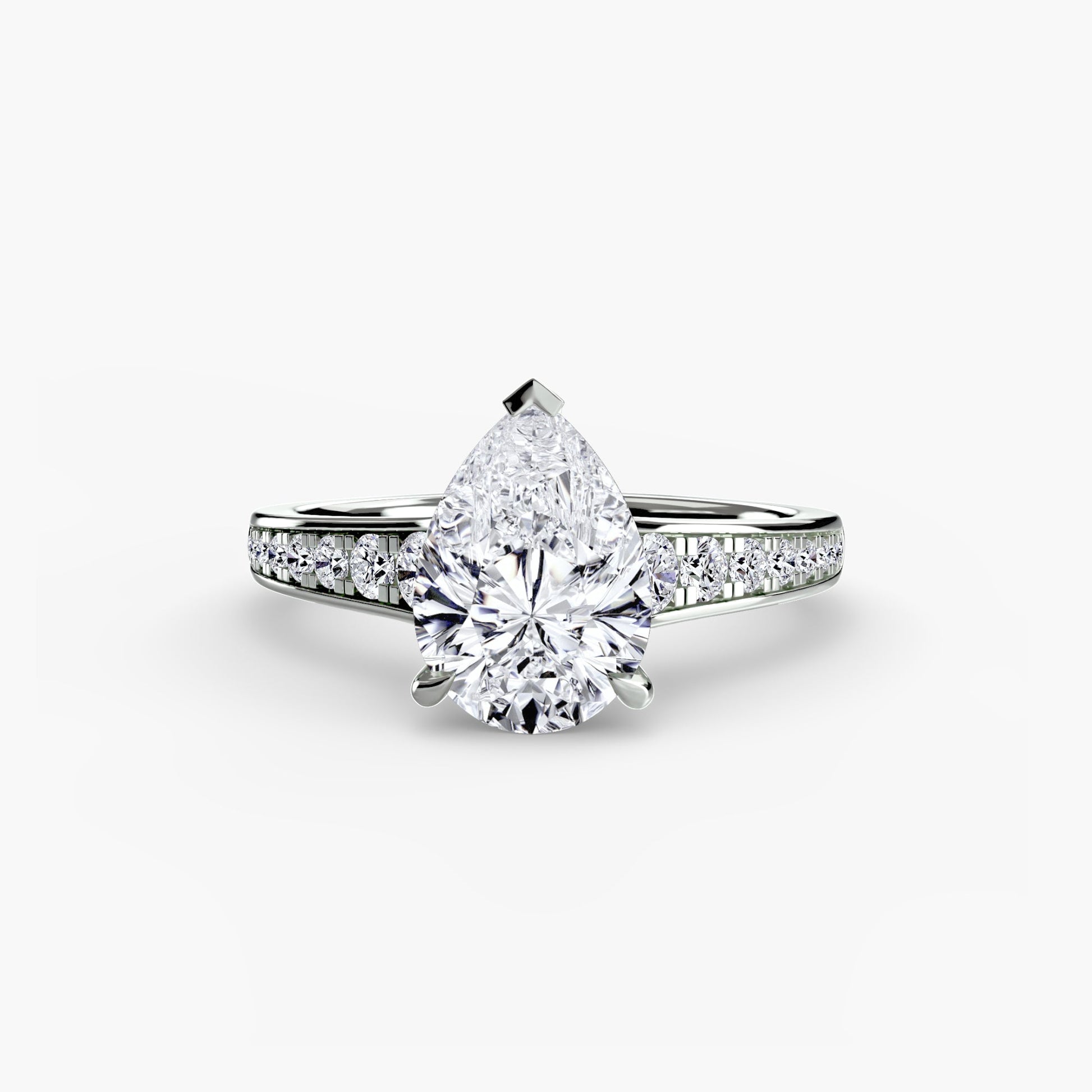 Solitaire with Pavé 7 - AYKA JEWELS
