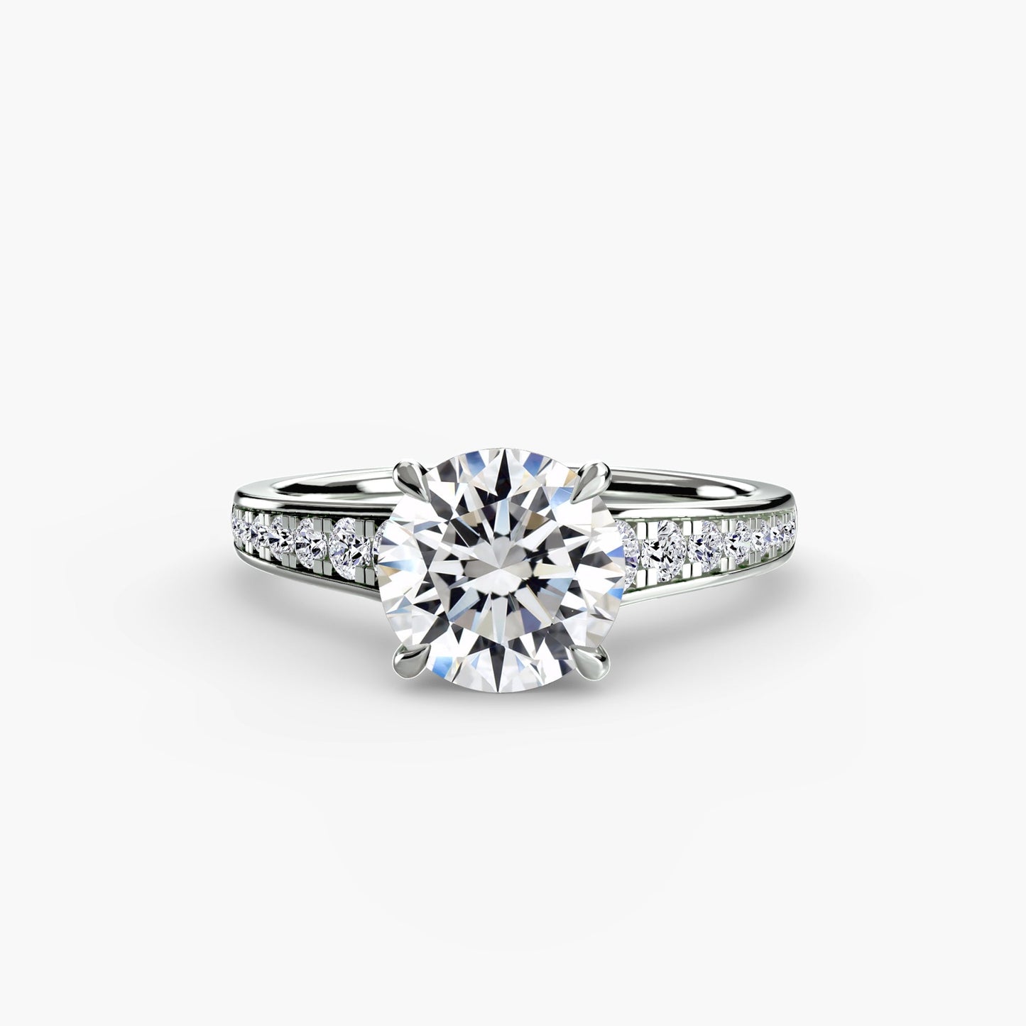 Solitaire with Pavé 7 - AYKA JEWELS