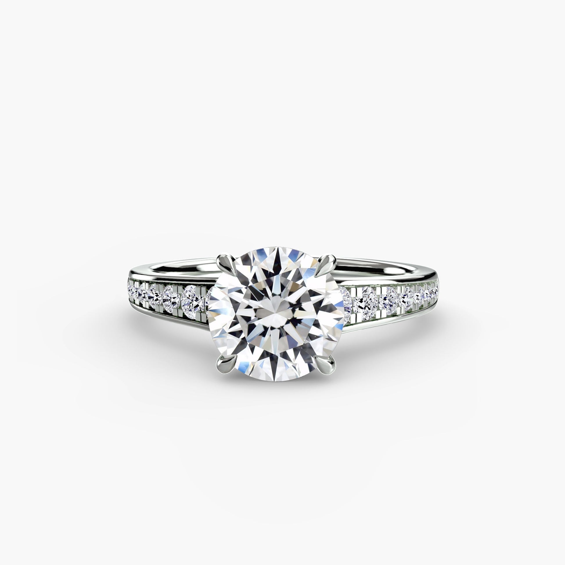 Solitaire with Pavé 7 - AYKA JEWELS