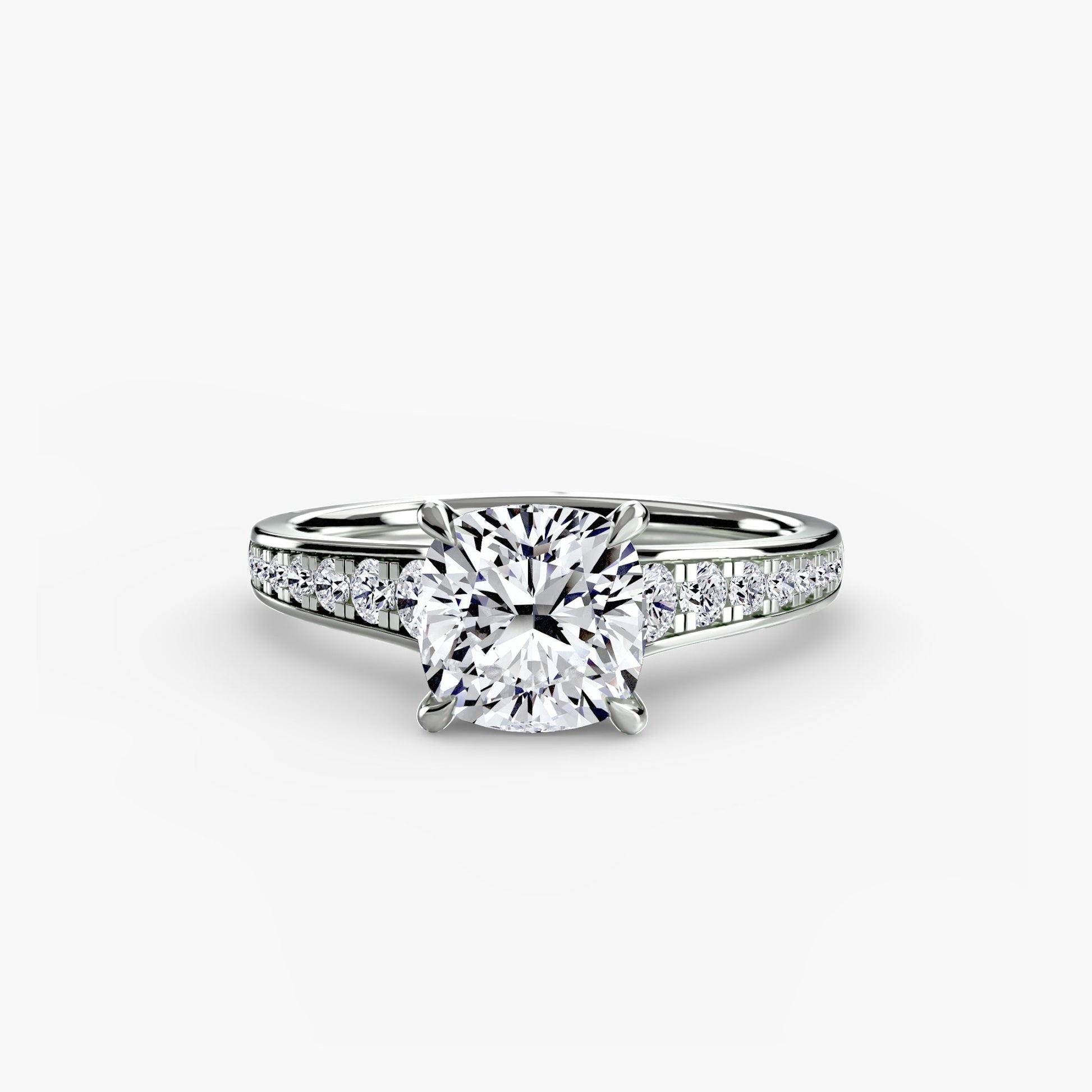 Solitaire with Pavé 7 - AYKA JEWELS
