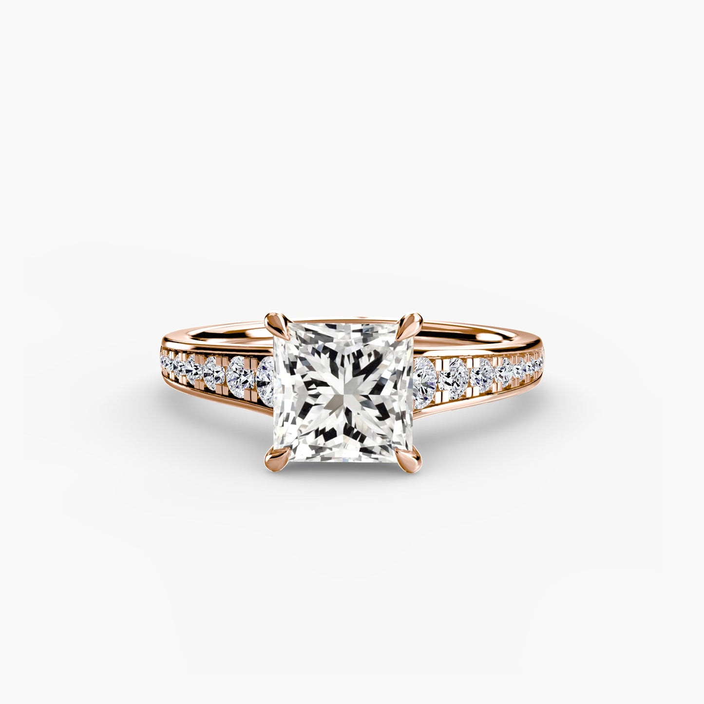 Solitaire with Pavé 7 - AYKA JEWELS