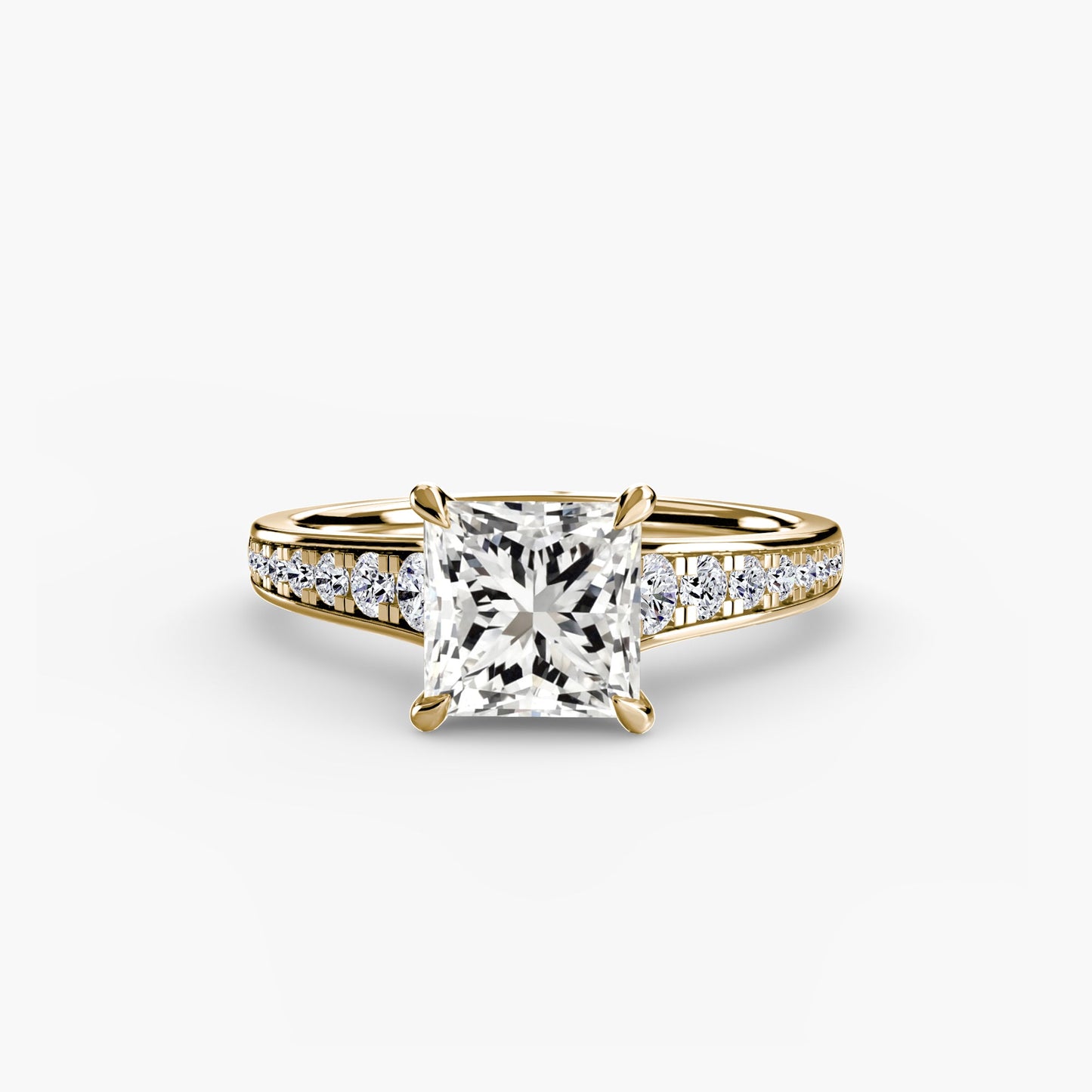 Solitaire with Pavé 7 - AYKA JEWELS