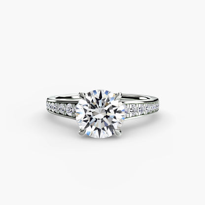 Solitaire with Pavé 7 - AYKA JEWELS