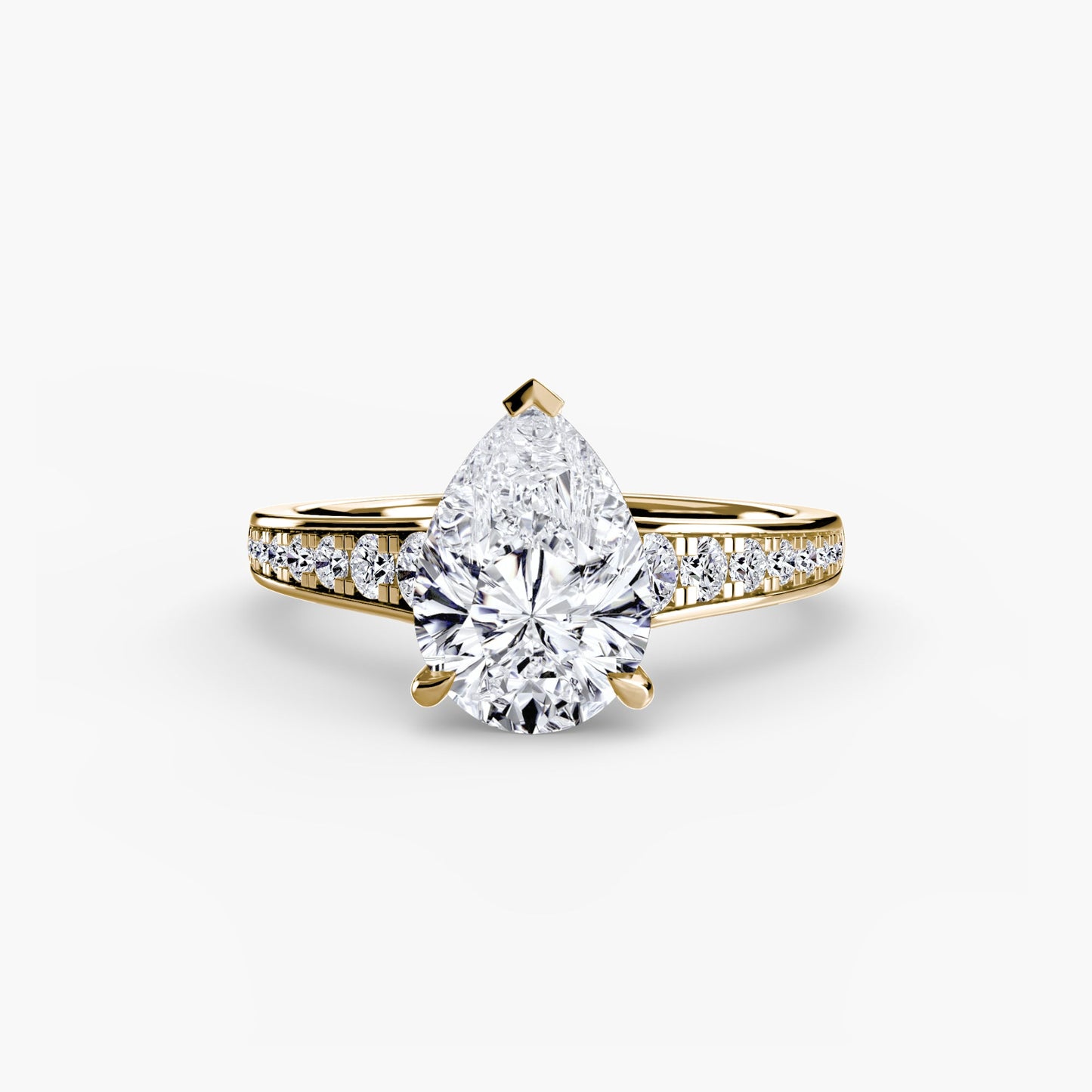 Solitaire with Pavé 7 - AYKA JEWELS
