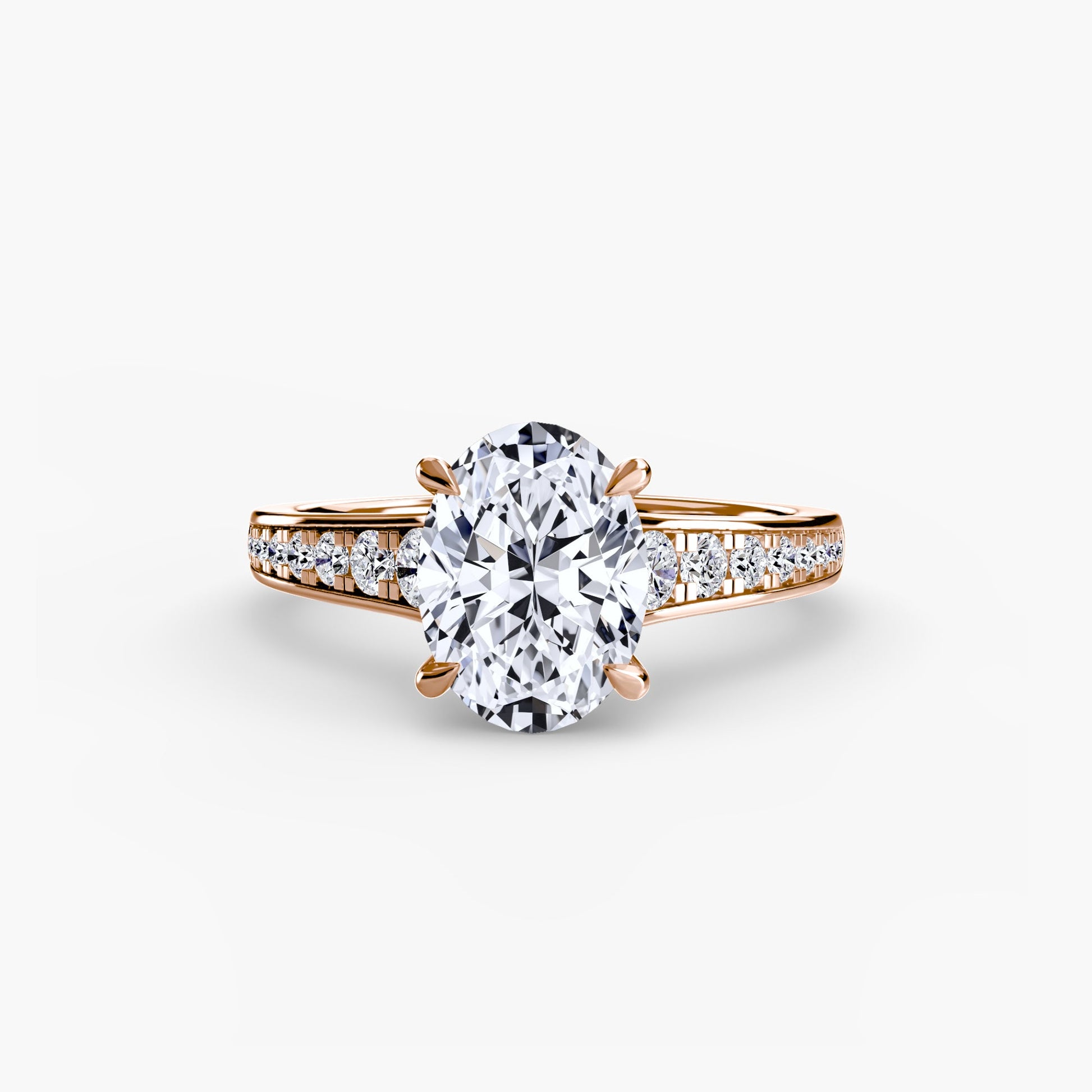 Solitaire with Pavé 7 - AYKA JEWELS