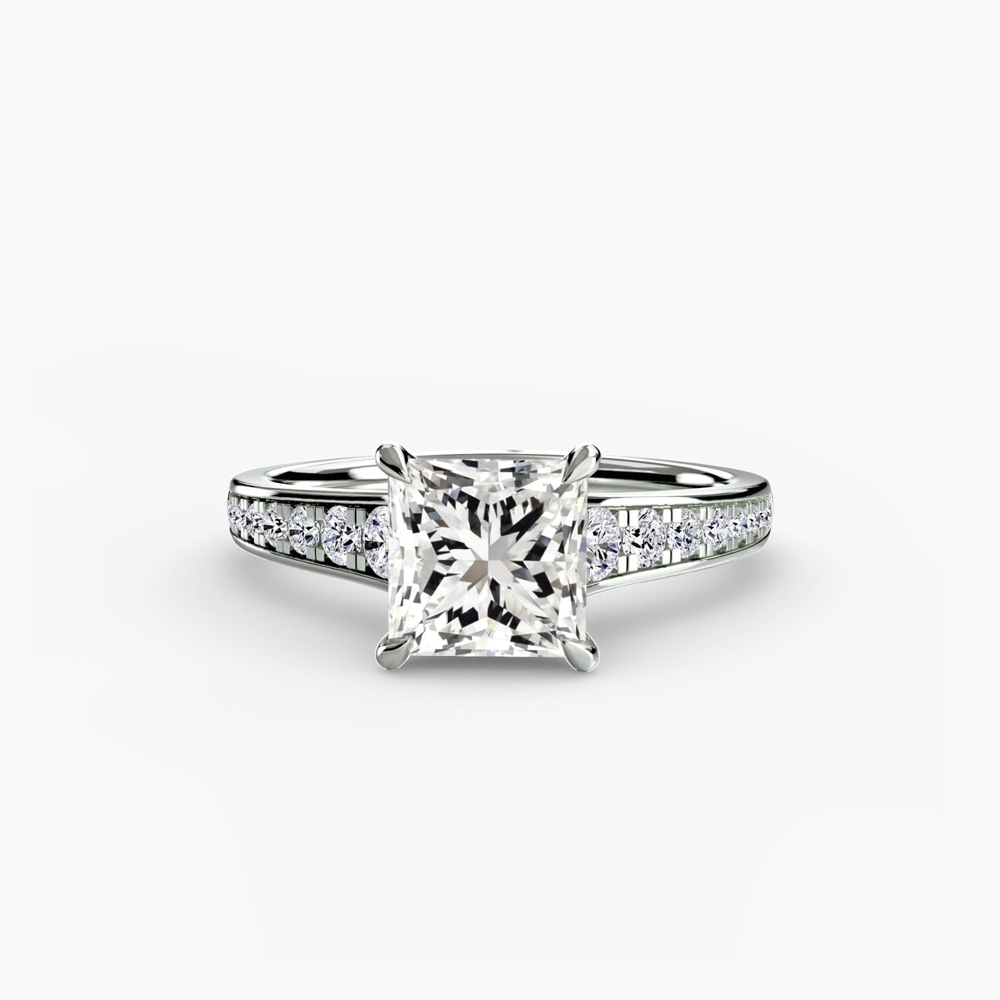 Solitaire with Pavé 7 - AYKA JEWELS