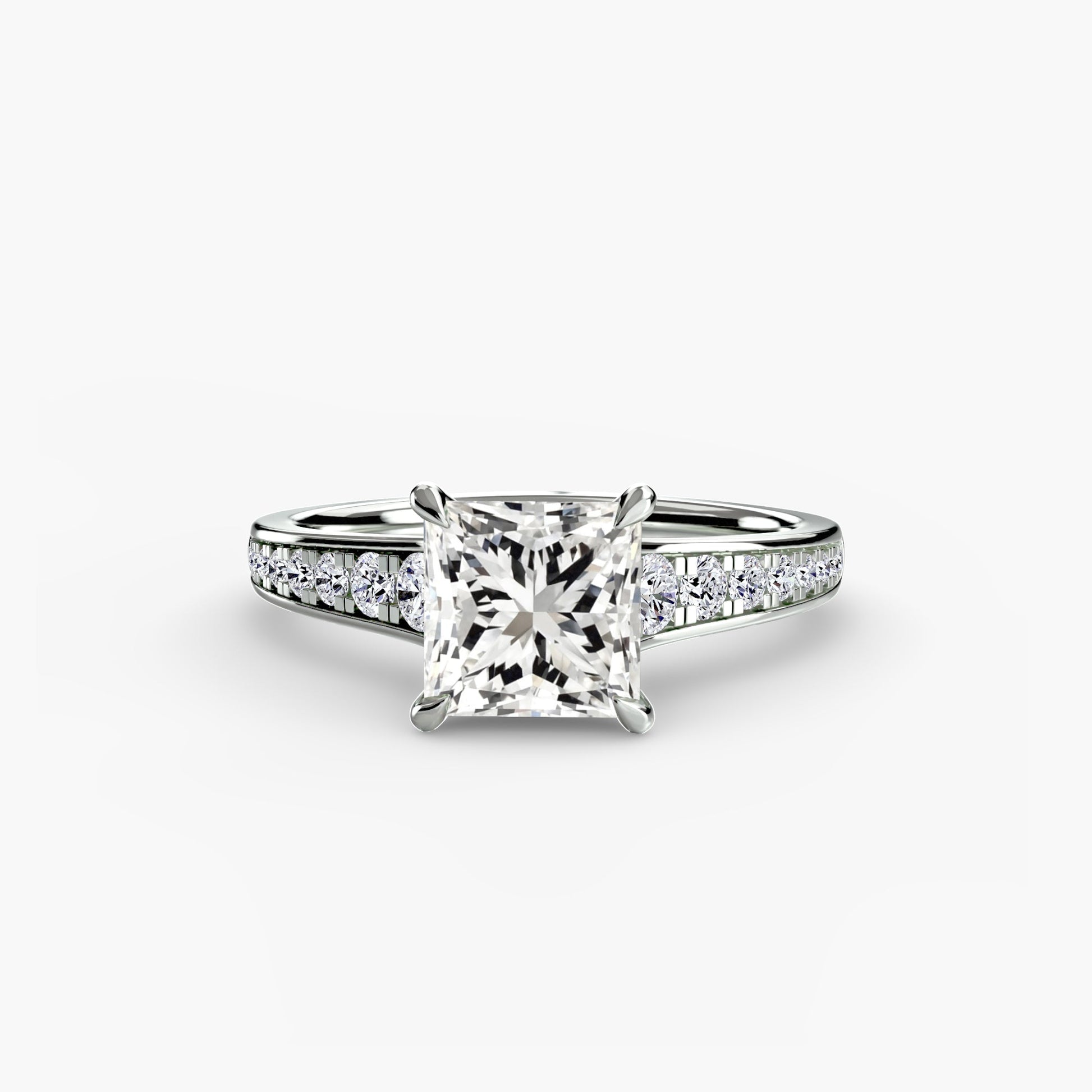 Solitaire with Pavé 7 - AYKA JEWELS