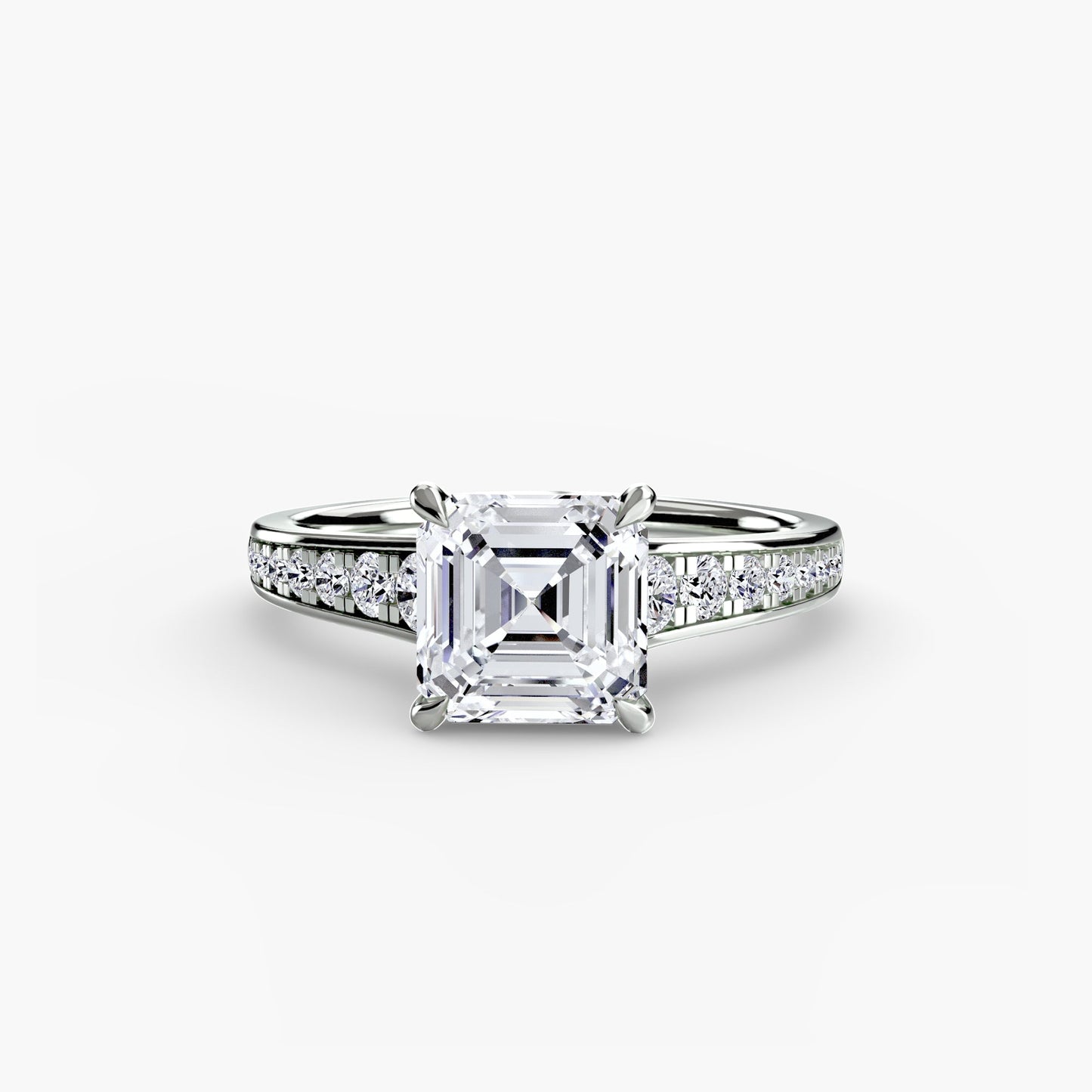 Solitaire with Pavé 7 - AYKA JEWELS