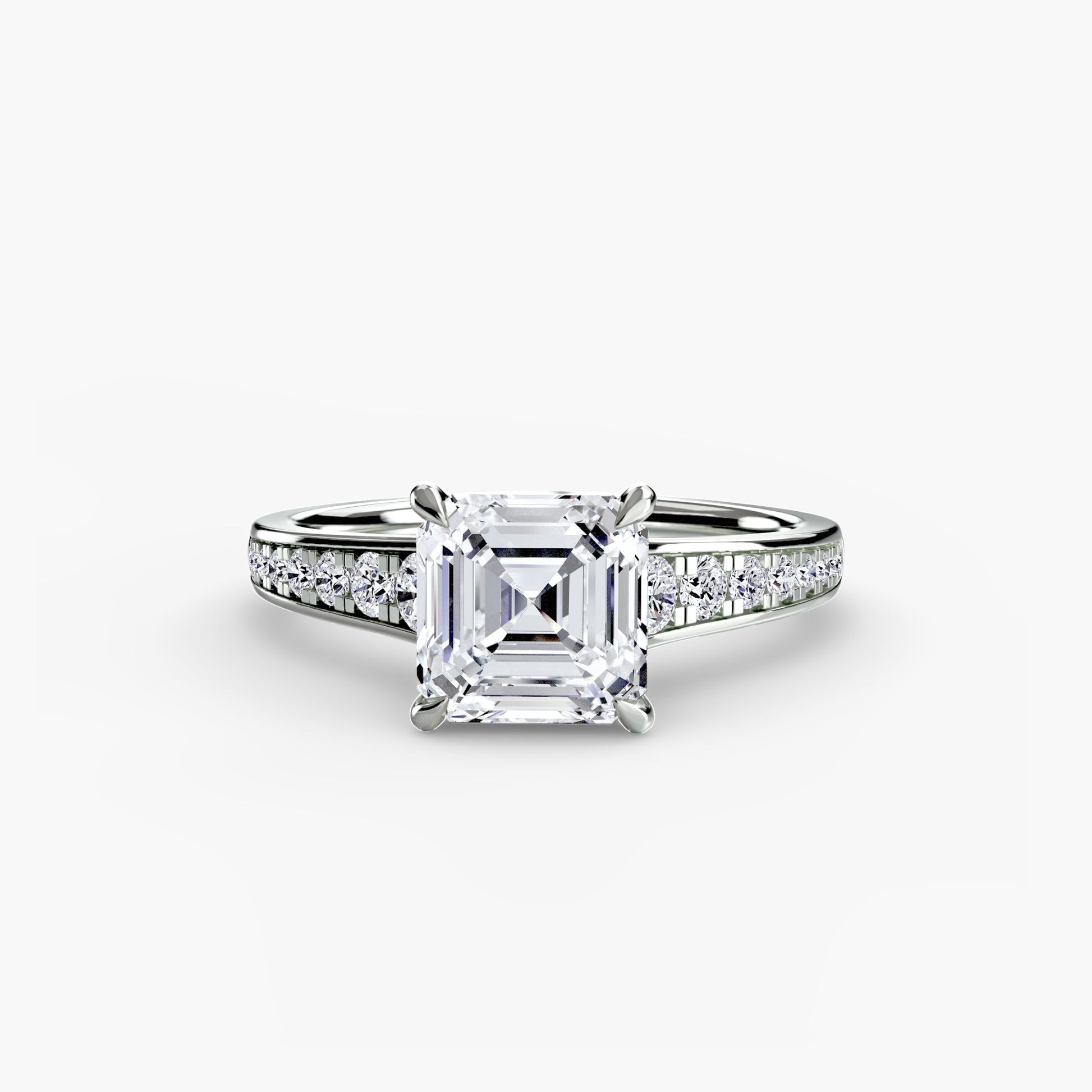 Solitaire with Pavé 7 - AYKA JEWELS