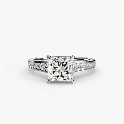 Solitaire with Pavé 7 - AYKA JEWELS