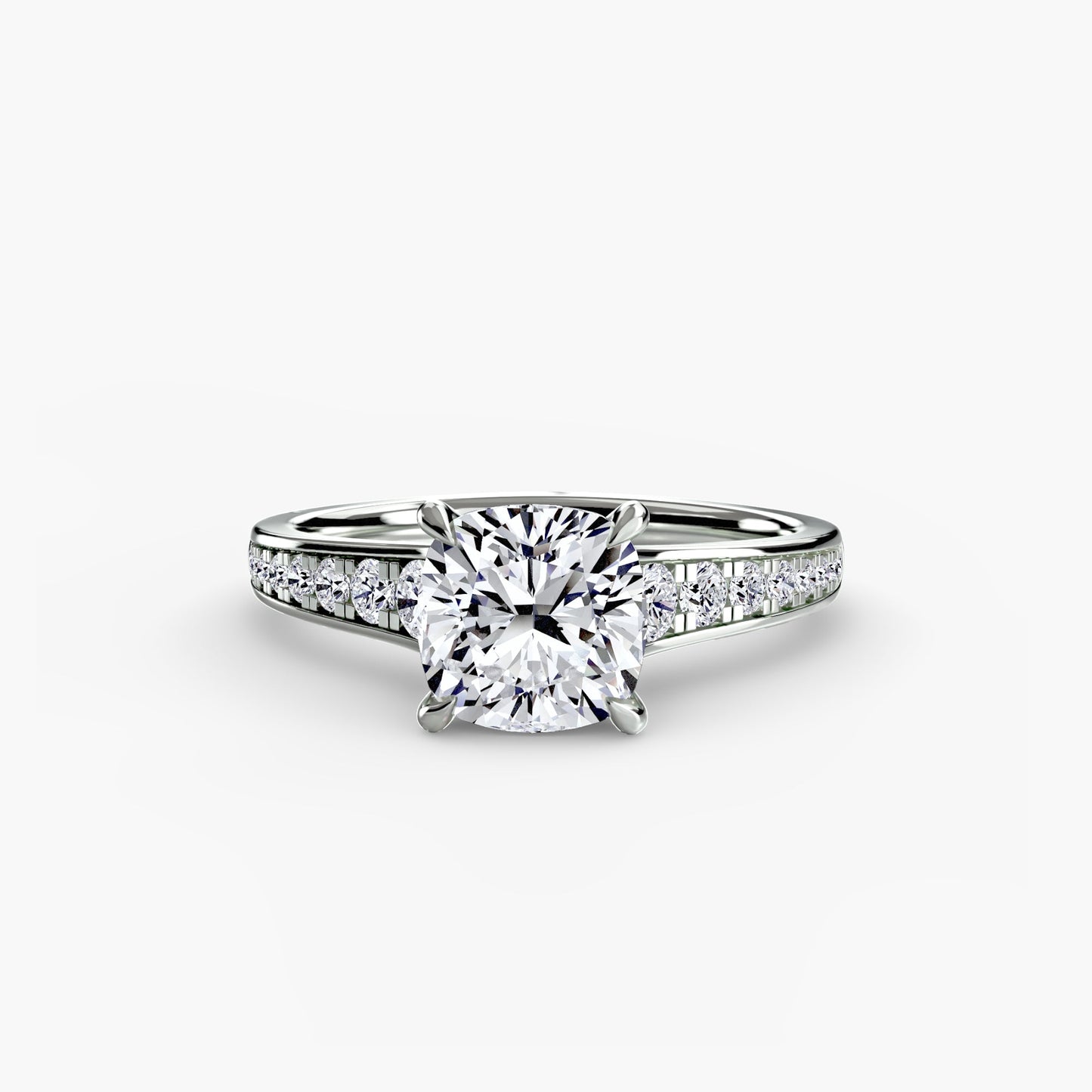 Solitaire with Pavé 7 - AYKA JEWELS