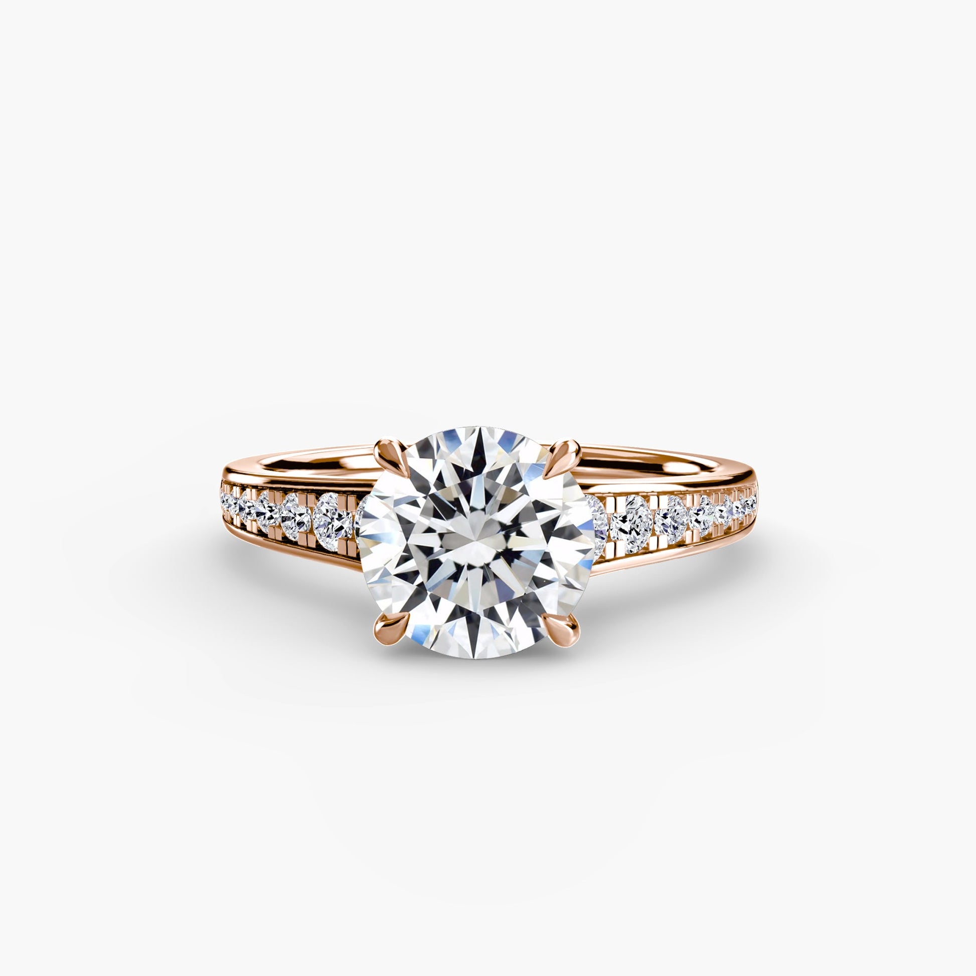 Solitaire with Pavé 7 - AYKA JEWELS