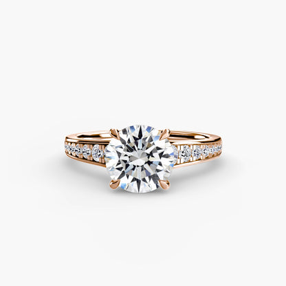 Solitaire with Pavé 7 - AYKA JEWELS