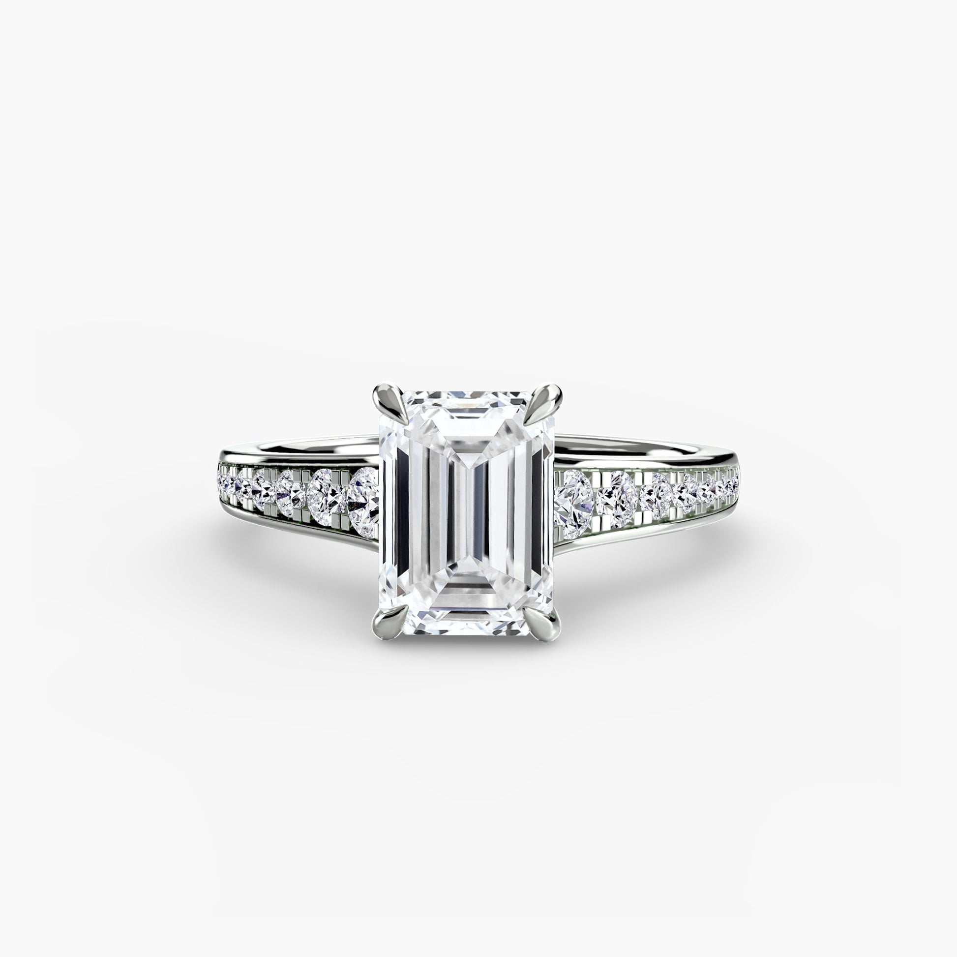 Solitaire with Pavé 7 - AYKA JEWELS