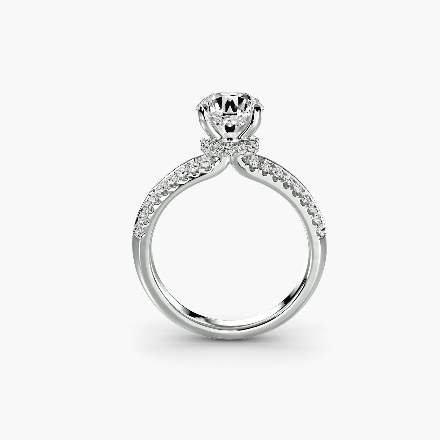 Solitaire with Pavé - AYKA JEWELS