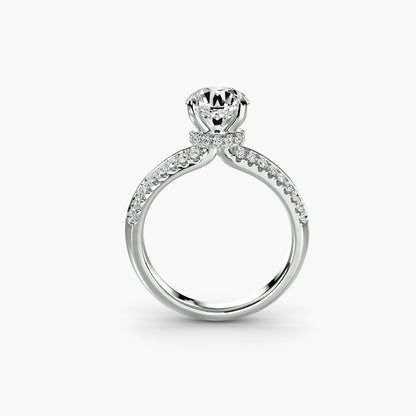 Solitaire with Pavé - AYKA JEWELS