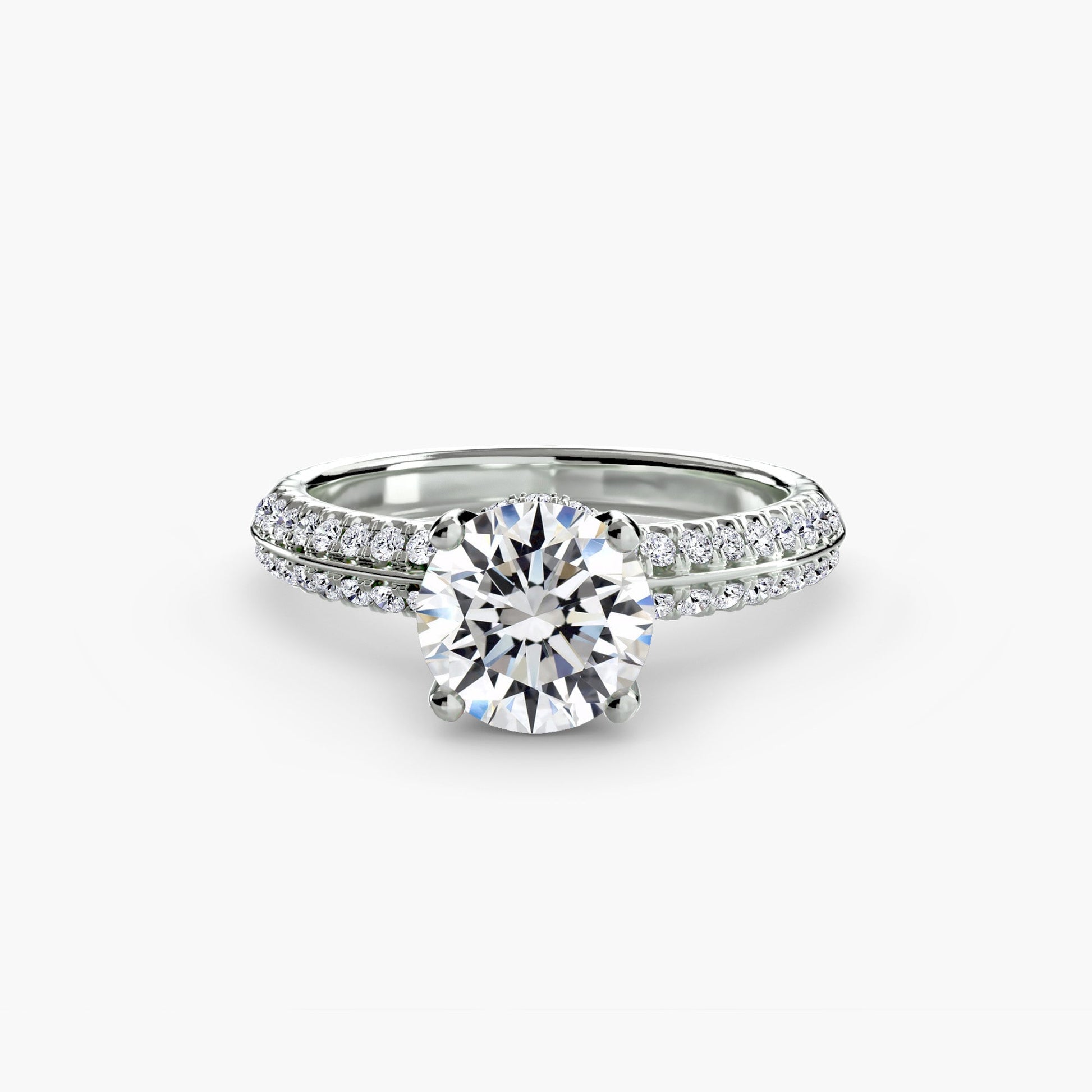 Solitaire with Pavé - AYKA JEWELS