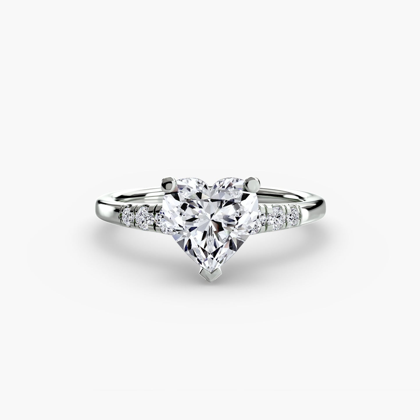 Solitaire with Shoulder Accents - AYKA JEWELS